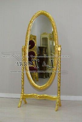 specchiera da terra ballerina basculante intagliata luigi