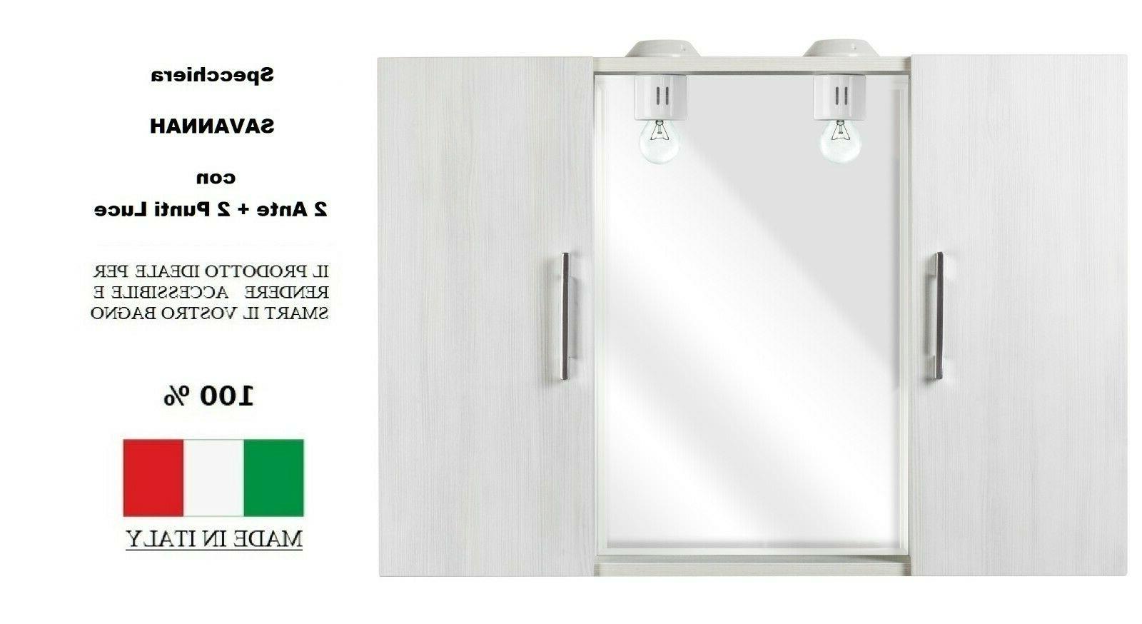 specchiera savannah specchio bagno con pensili 1