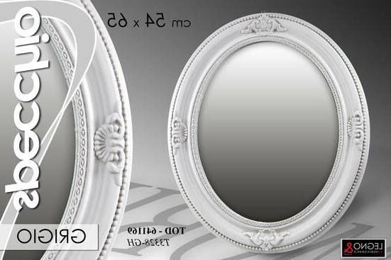 specchiera specchio 65 54 ovale riio chiaro
