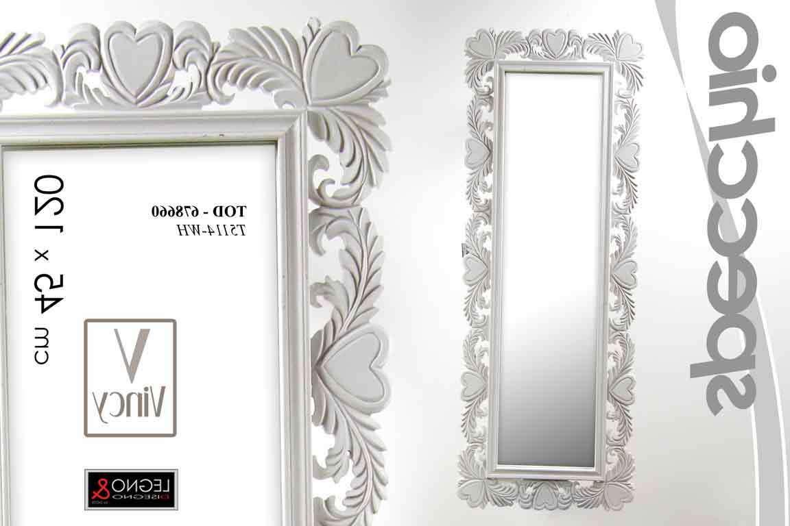 specchio 120 45 cm specchiera rettangolare legno