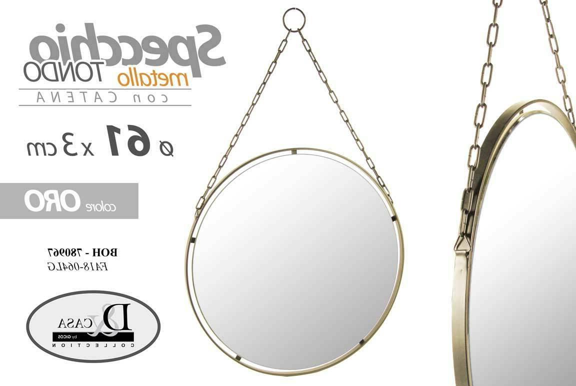 specchio 61 cm catena specchiera parete tondo