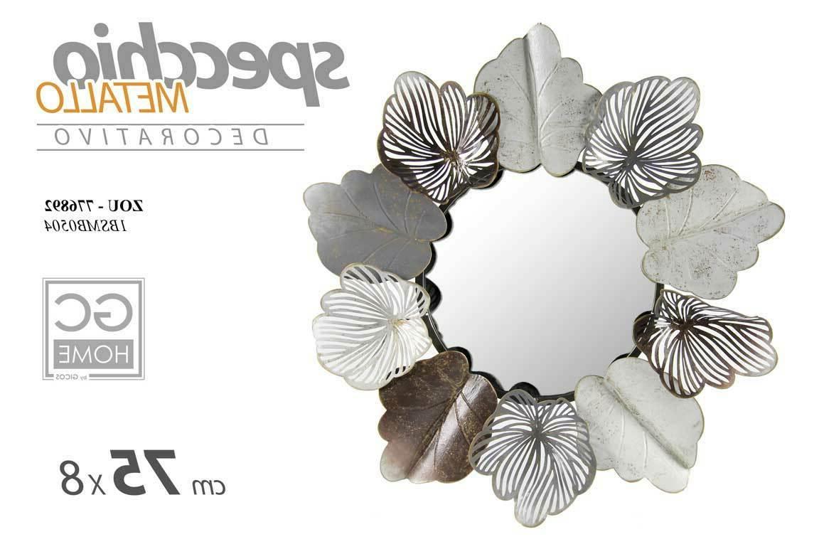 specchio 75 cm specchiera metallo astratto moderno