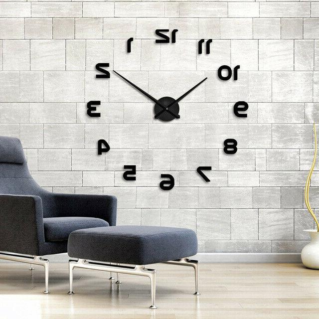 specchio acrilico adesivi orologio da parete quarzo