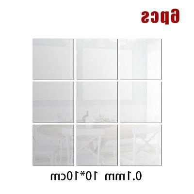 vetro specchio piastrelle adesivi da parete quadrato