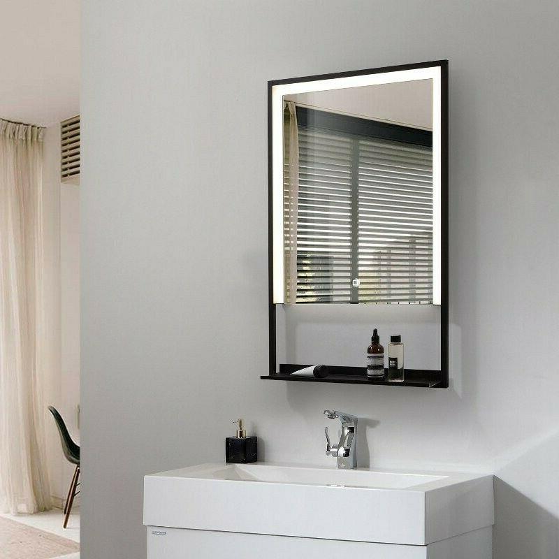 specchio bagno nero led touch antiappannamento 80x50