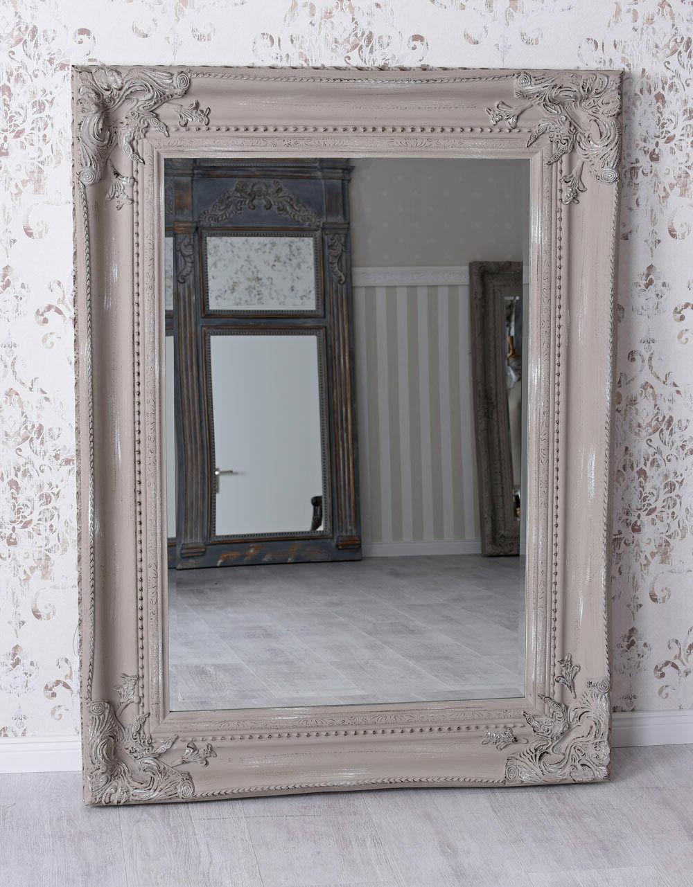 specchio barocco color gesso ornamentale decorazione da