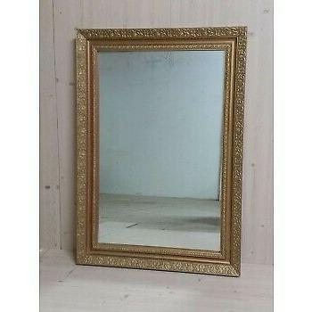 specchio classico in legno colore oro