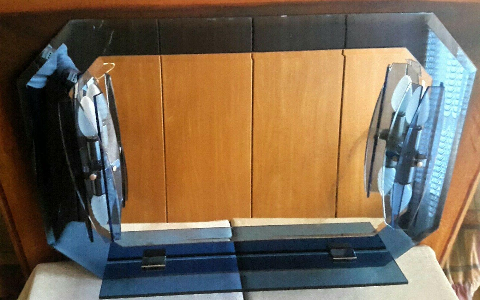 specchio con mensola 4 portalampada cornice con