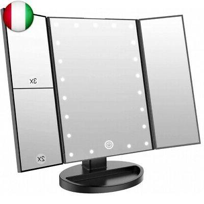 specchio cosmetico per trucco con 21 luci