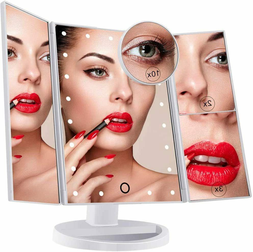 specchio cosmetico trucco zoom girevole da appoggio