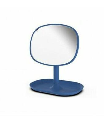 specchio da appoggio rotondo 15x17 cm blu