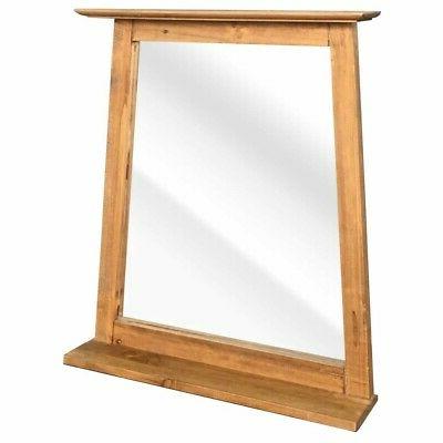 specchio da bagno legno massello di pino