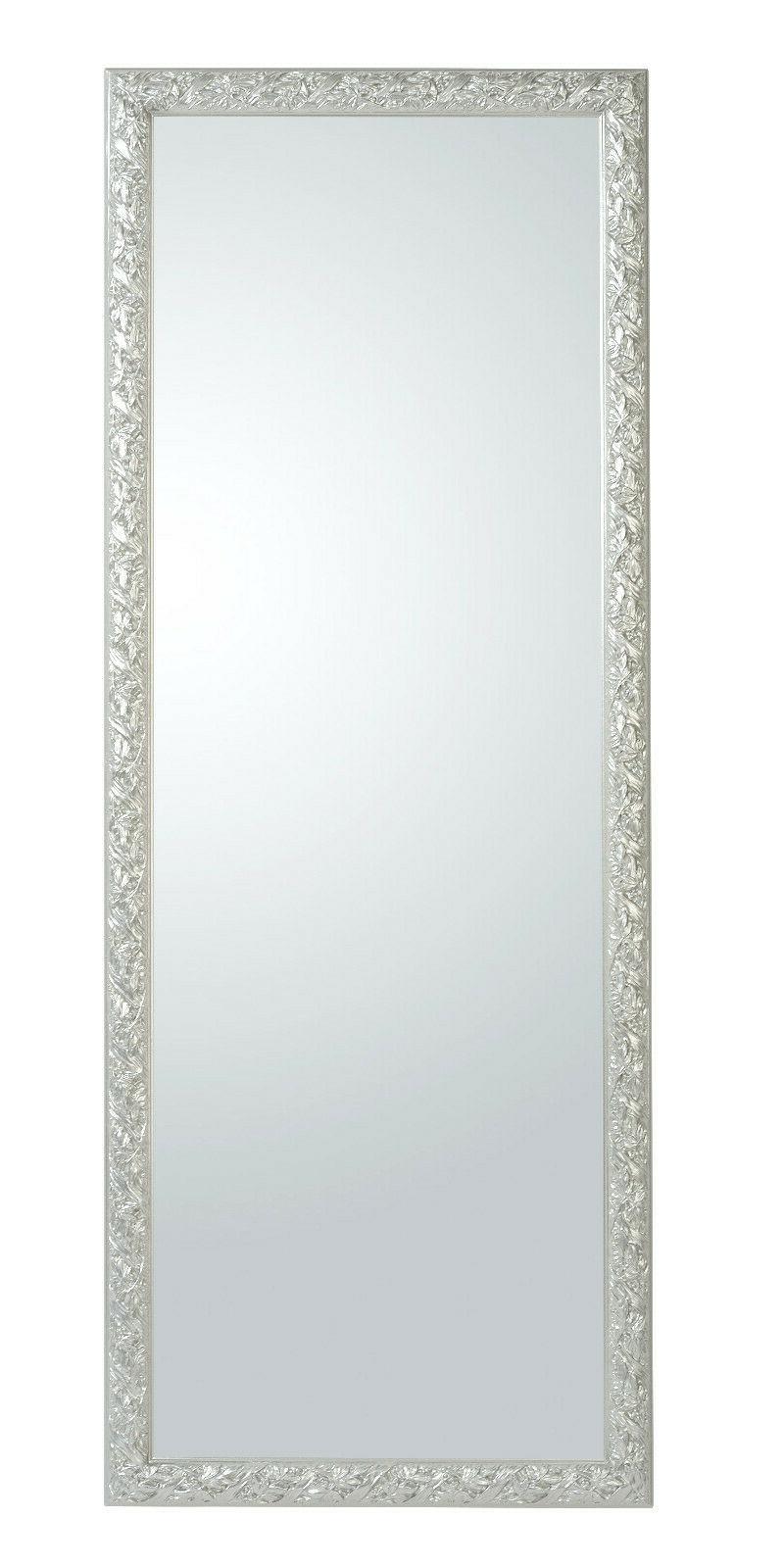 specchio da parete argento 55x145 cornice barocca