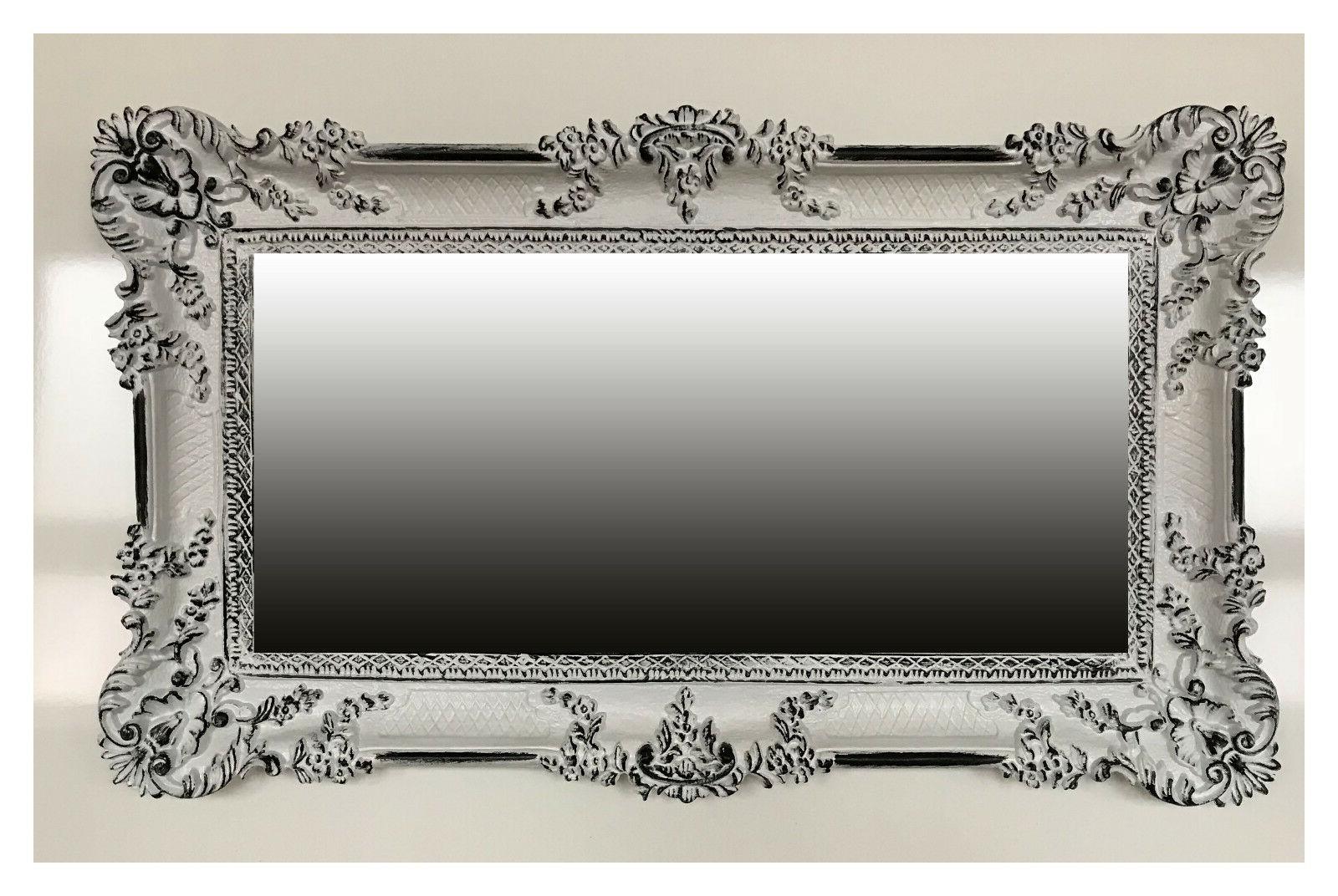 specchio da parete bianco nero 96x57 antico