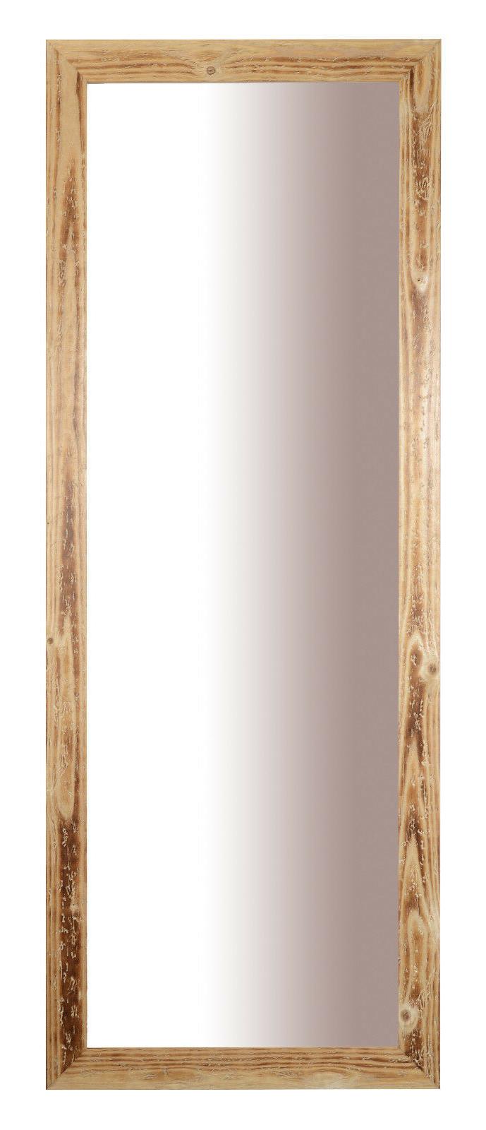 specchio da parete cornice in legno rustico