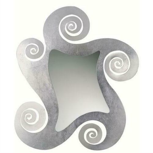 specchio da parete grande circe metallo argento