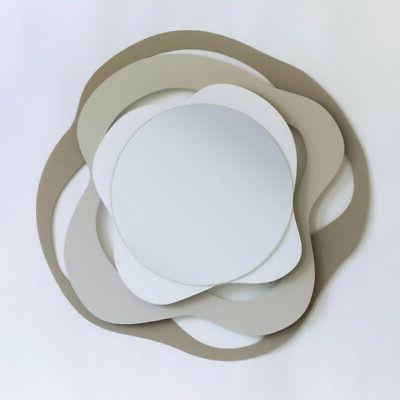 specchio da parete isotta bianco beige nocciola