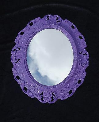 specchio da parete lilla ovale 45 x