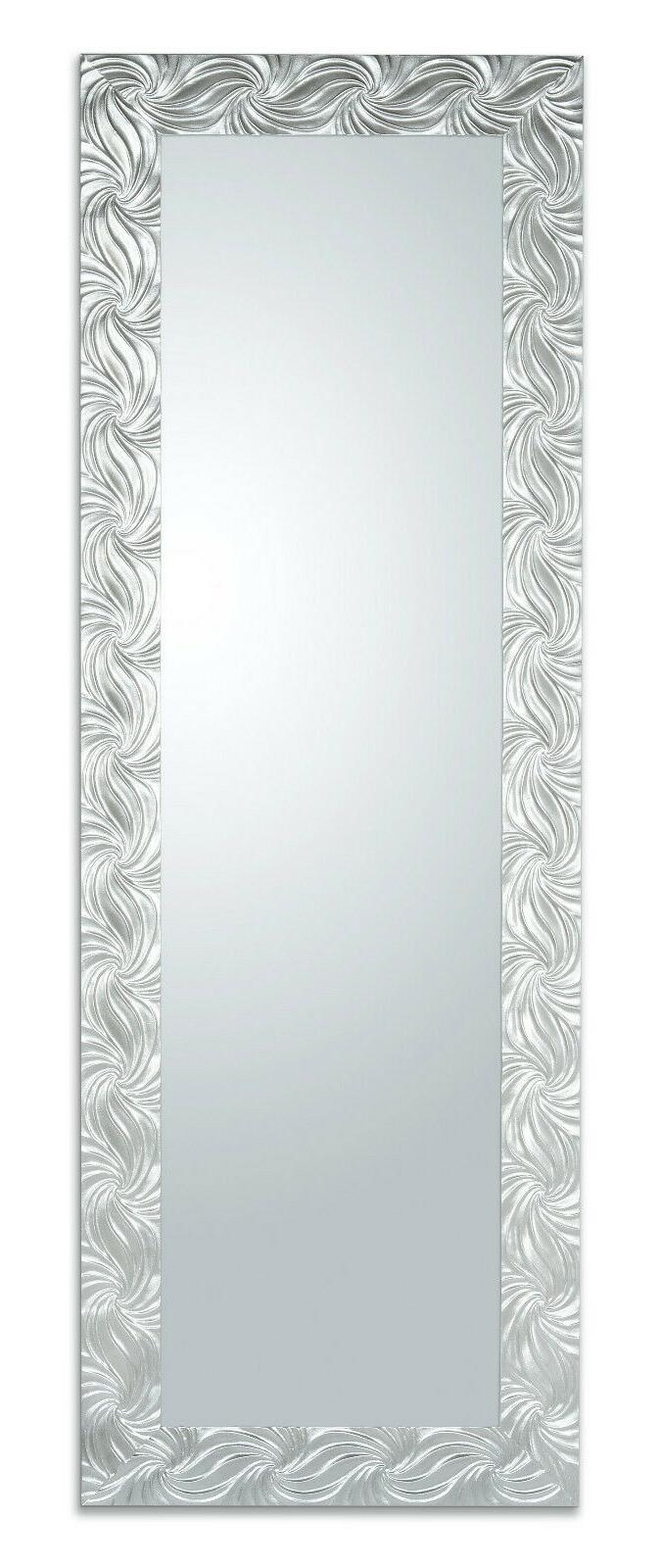 specchio da parete lungo argento moderno design