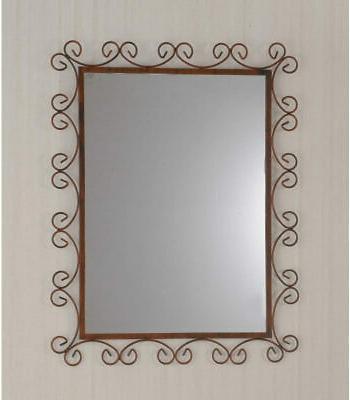 specchio da parete modello c in ferro