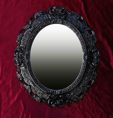 specchio da parete nero ovale 45 x