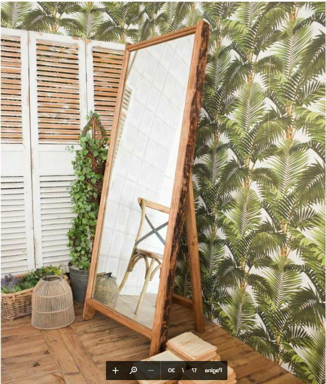 specchio ferro design vintage industriale etnico legno