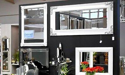 specchio grande bianco argento legno 180x80 barocco