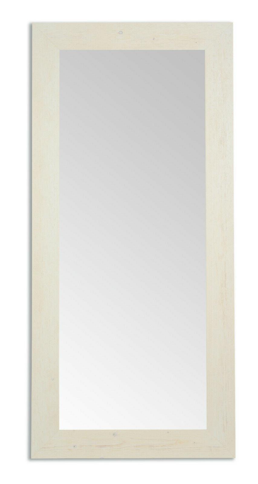 specchio grande rustico cornice legno fsc 85x185