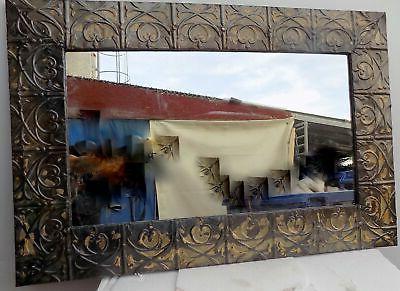 specchio in metallo ferro industrial originale anni