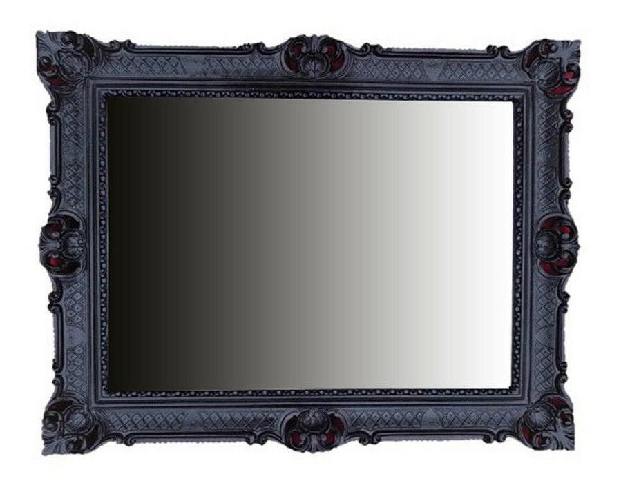 specchio in stile barocco muro nero antico
