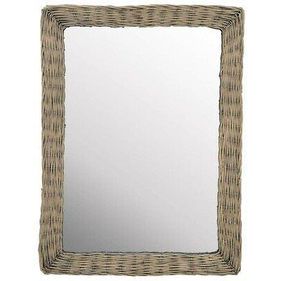 specchio in vimini marrone 60x80 cm