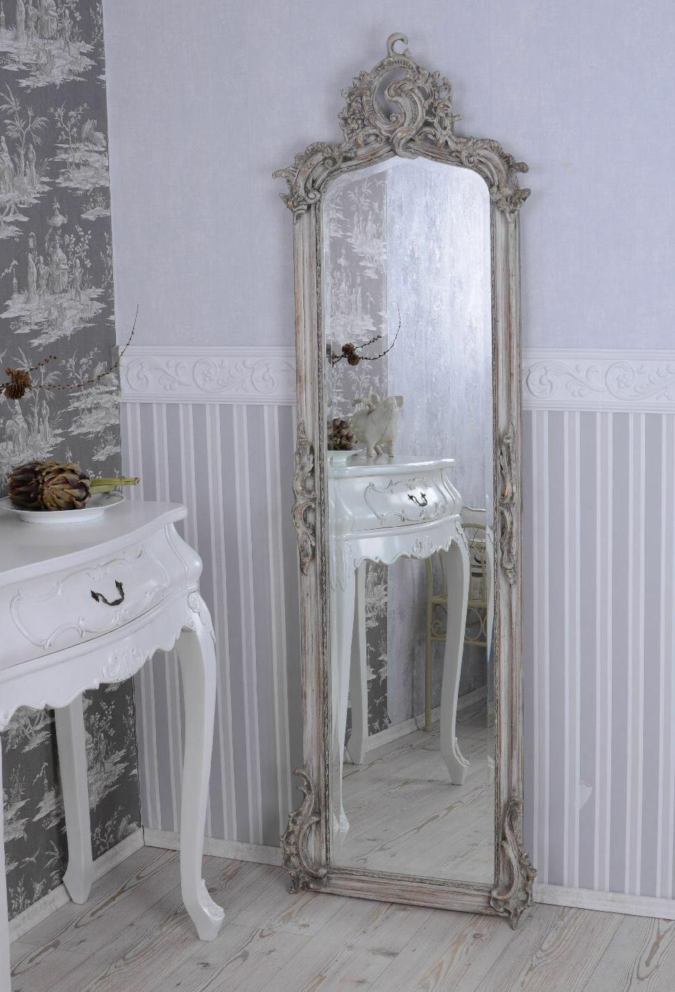 specchio ingresso rococo shabby chic muro rocailles