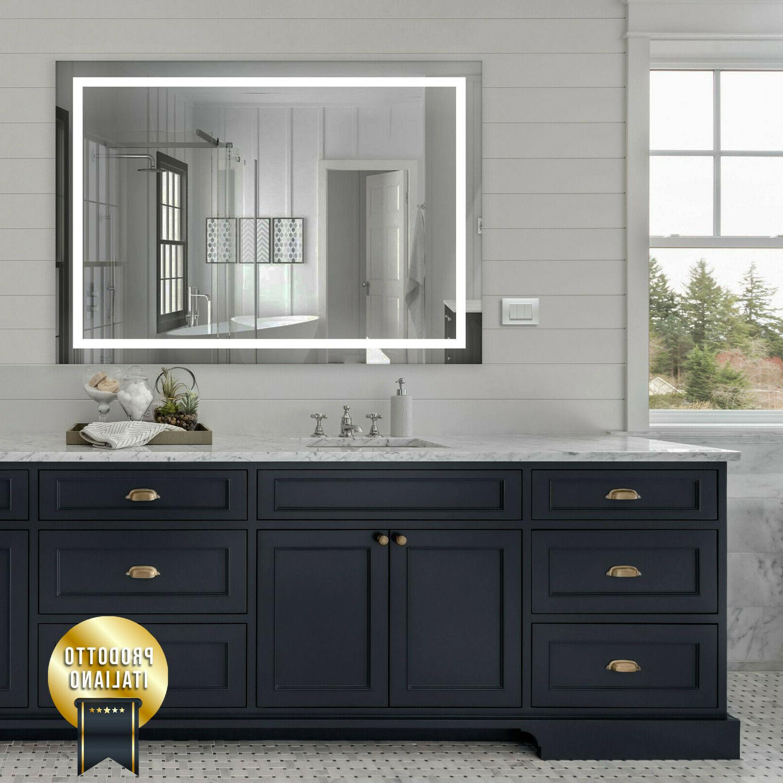 specchio led bagno diversi modelli banda satinata