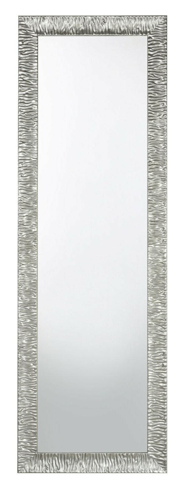 specchio lungo stretto da parete appoggio argento