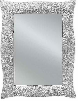 specchio moderno specchiera argento design 65x85 per
