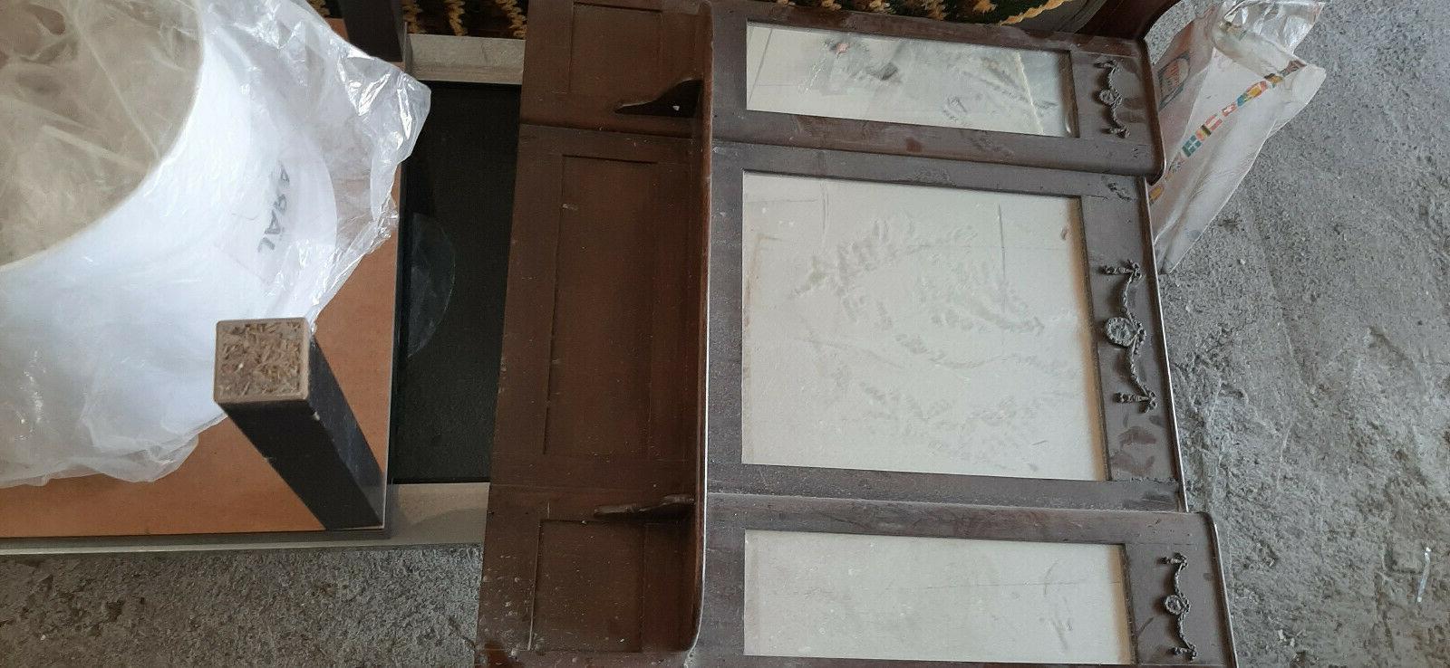 specchio parete marrone