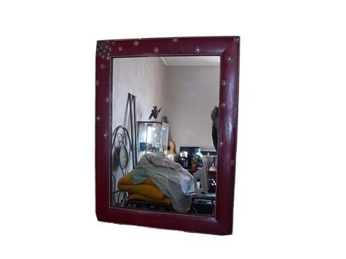 specchio parete moderno specchio rosso bordeaux specchio