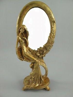 specchio per trucco oro golden stehspiegel da
