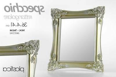 specchio rettangolare cornice in plastica 36 4