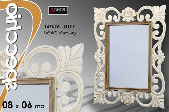 specchio rettanolare leno 60 80cm cornice bianco