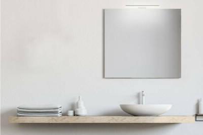 specchio senza cornice 60x60 cm con luce