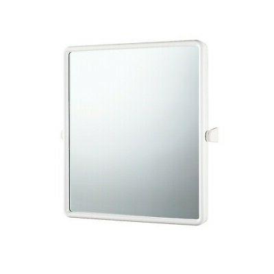 specchio senza luci con cornice bianco abs