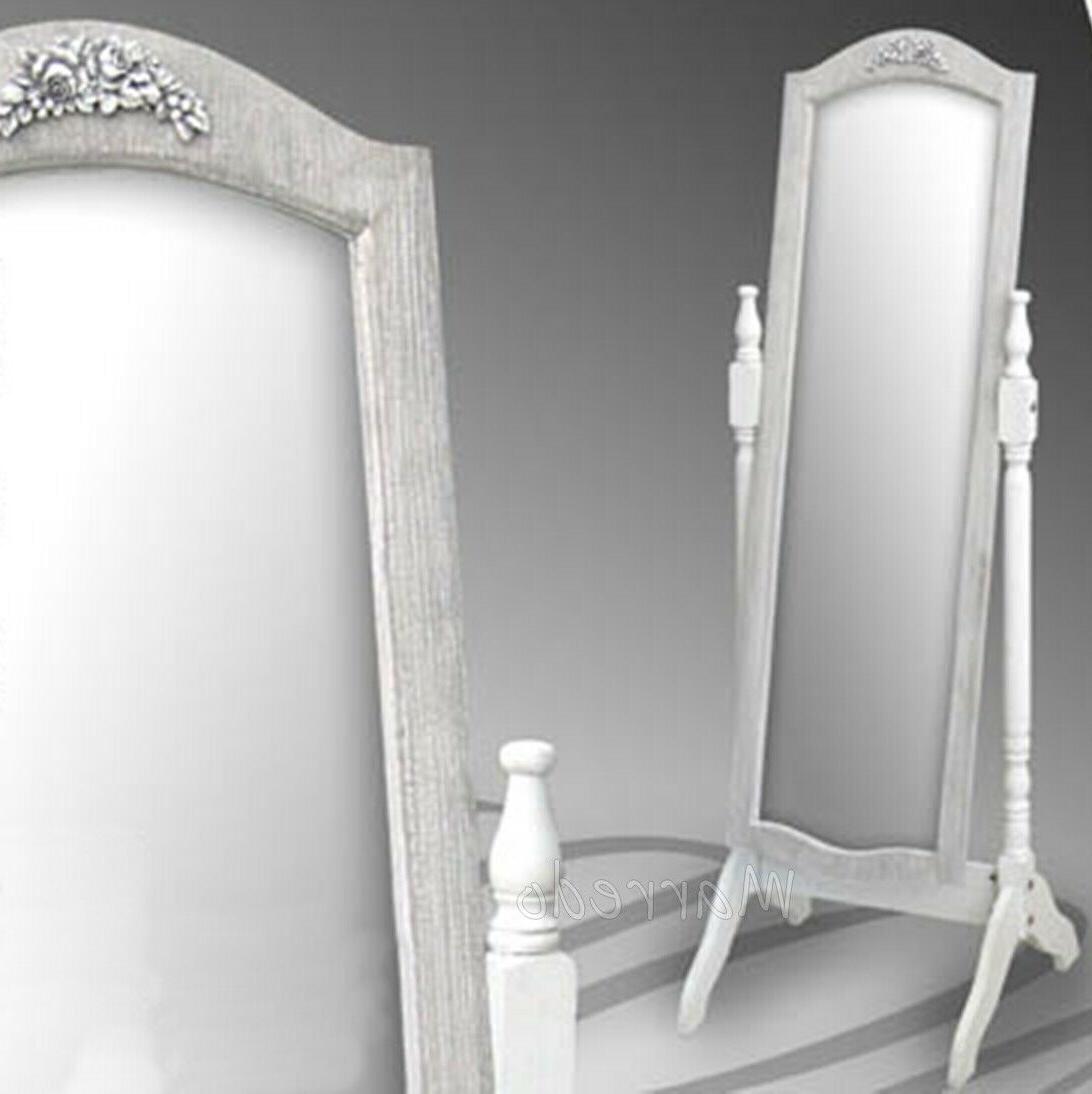 specchio specchiera h157 50 cm grigio argento