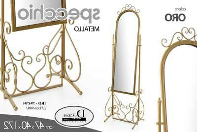 specchio specchiera in metallo da terra colore