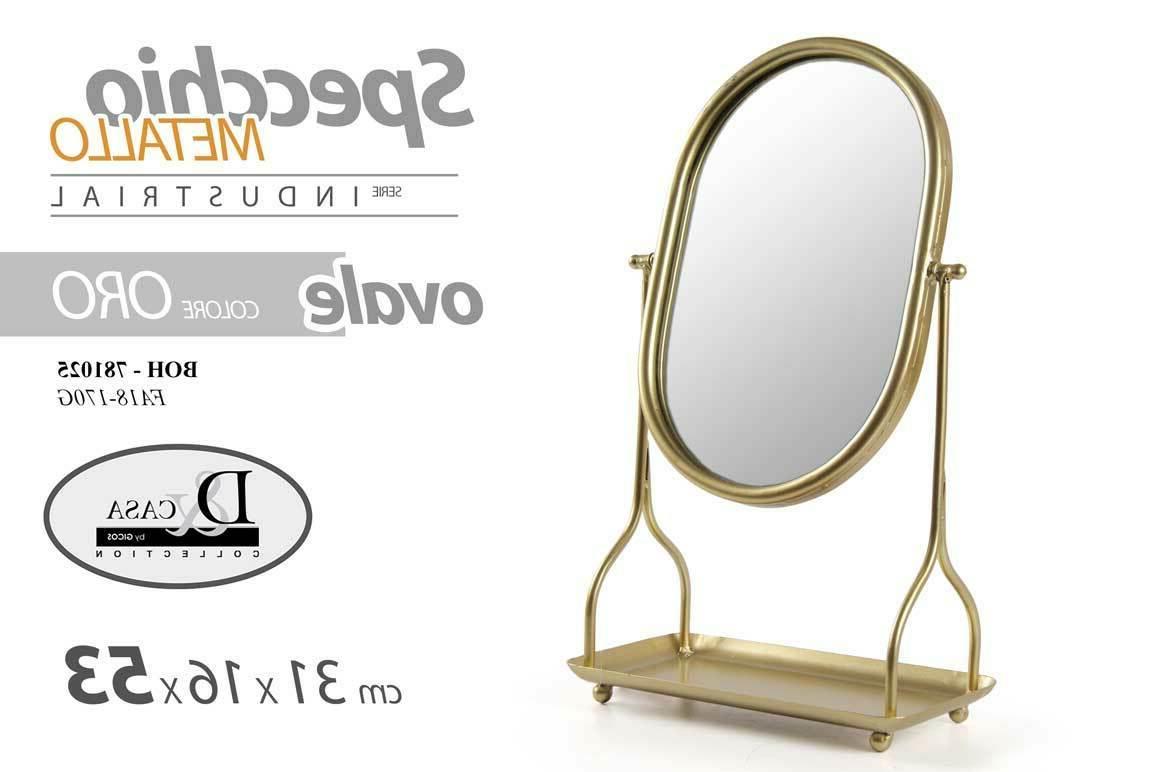 specchio tavolo h 53 cm industrial specchiera