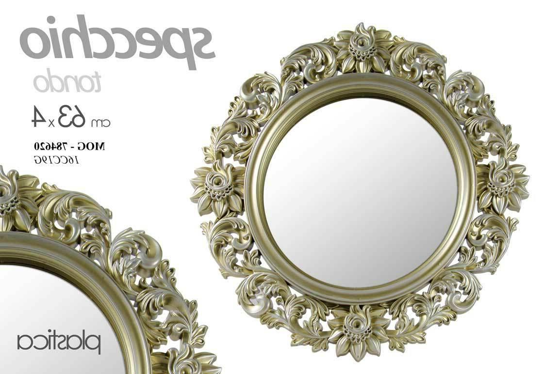 specchio tondo 63 cm specchiera cornice shabby