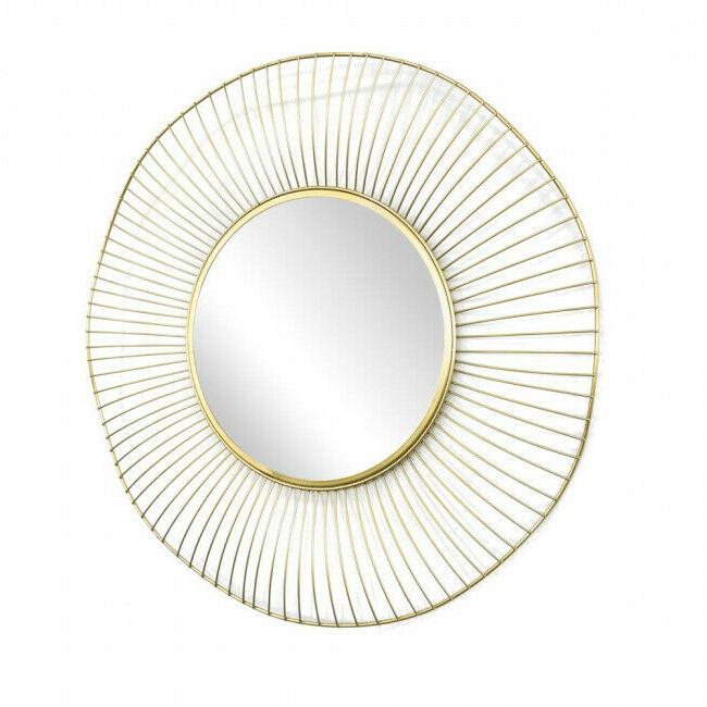 specchio tondo in ferro oro decorazione da