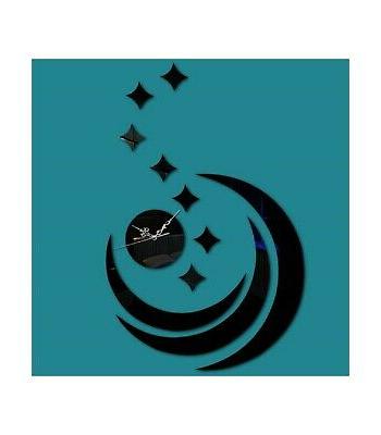 t orologio 3d moderno luna adesivo muro