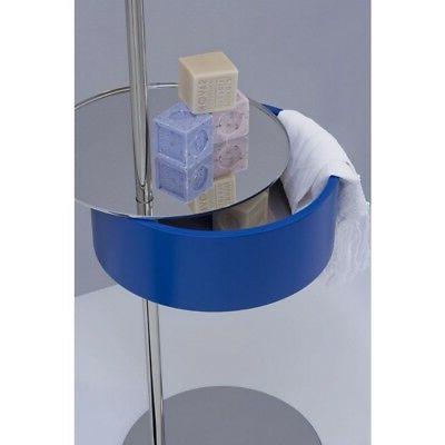 tavolino porta oggetti con specchio blu one