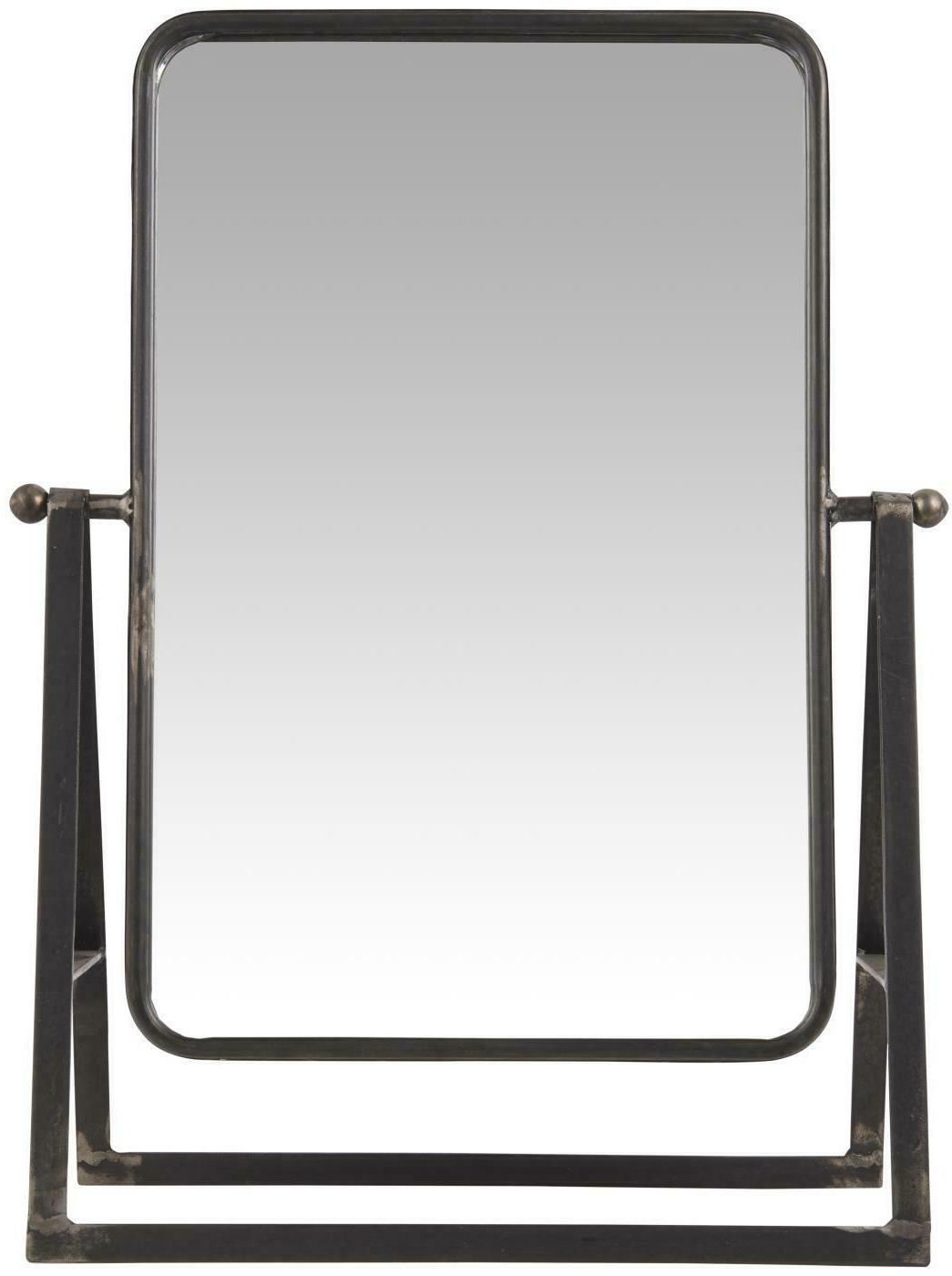 tavolo specchio metallo nero gratuito in piedi